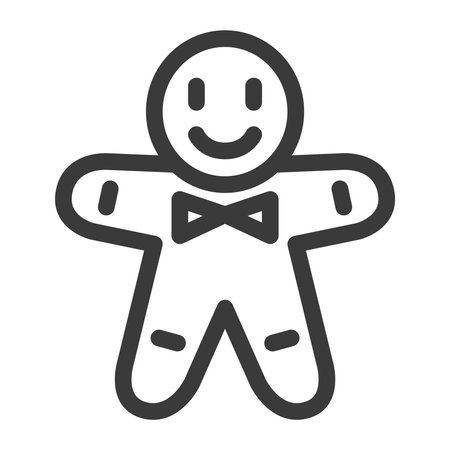 mini line drawing food illustration cookieのイラスト素材