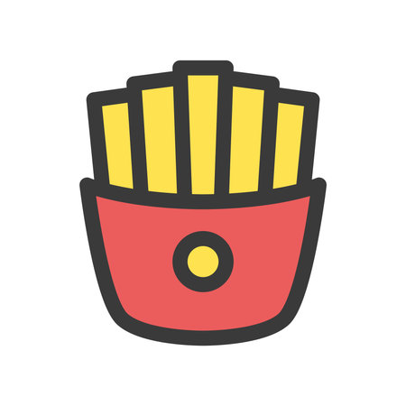 mini color food and drink illustration Potatoesのイラスト素材