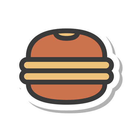 Mini mini sticker style food illustration dorayakiのイラスト素材