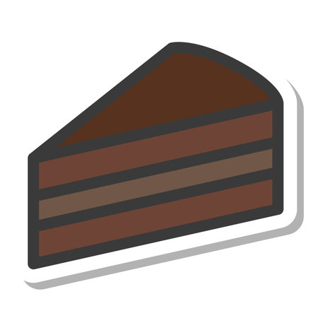 Mini mini sticker style food illustration chocolateのイラスト素材