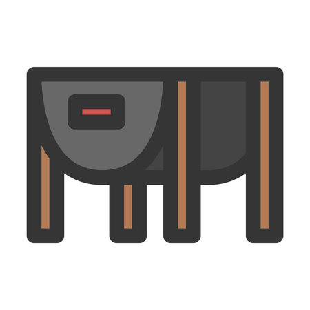 Color camp-related single item icon grill standのイラスト素材