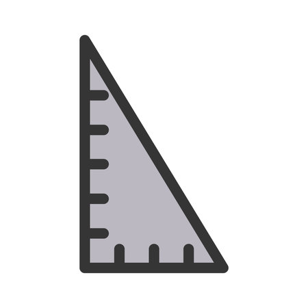 Color stationery single item icon triangle rulerのイラスト素材