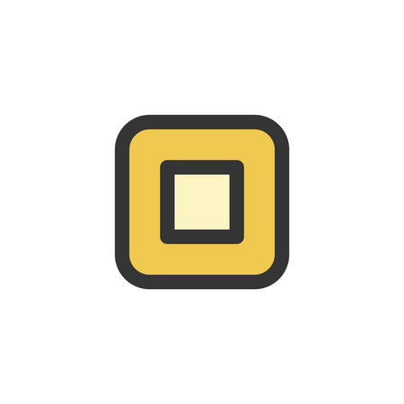 Color medical-related single item icon adhesive plaster squareのイラスト素材