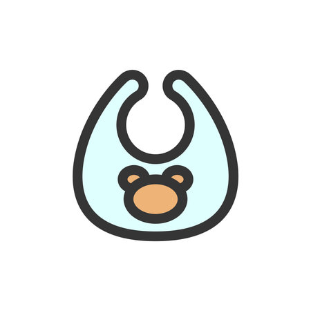 Color simple baby goods related single item icon baby apronのイラスト素材