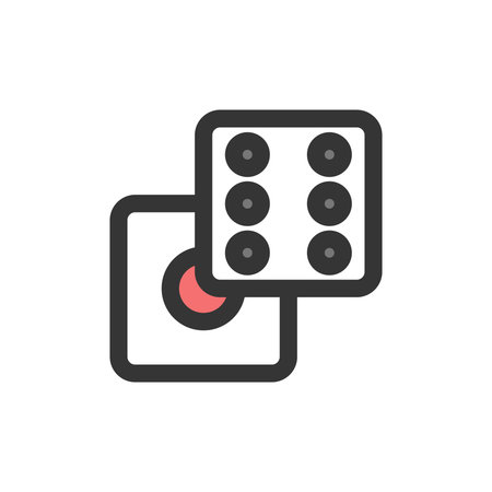 Color simple entertainment-related single item icon dice