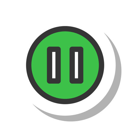 Sticker style simple business single item icon Pause