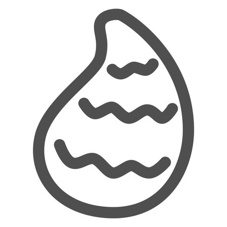 Line drawing simple vegetable single item icon Taroのイラスト素材