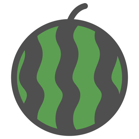 Color simple vegetable single item icon watermelonのイラスト素材
