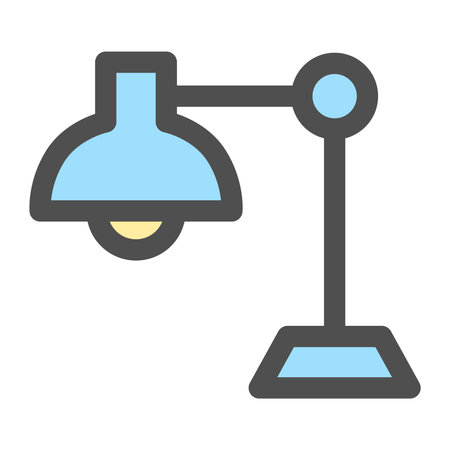 Single item icon for color simple electrical appliances desk lampのイラスト素材