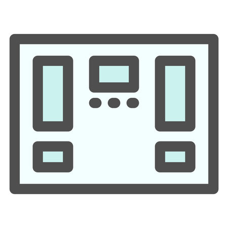 Single item icon for color simple electrical appliances Weight scaleのイラスト素材
