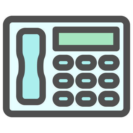 Single item icon for color simple electrical appliances Landline phoneのイラスト素材