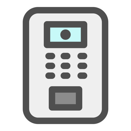Single item icon of color simple electrical appliance doorbellのイラスト素材