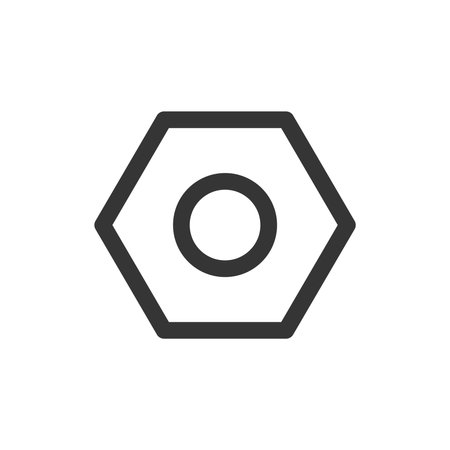 Line drawing tools single item icon hexagonのイラスト素材
