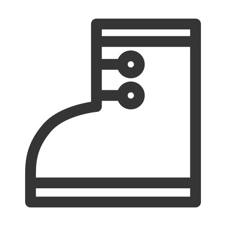 Line drawing camping-related single item icon climbing shoesのイラスト素材