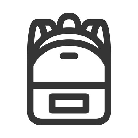 Line drawing camping-related single item icon rucksackのイラスト素材