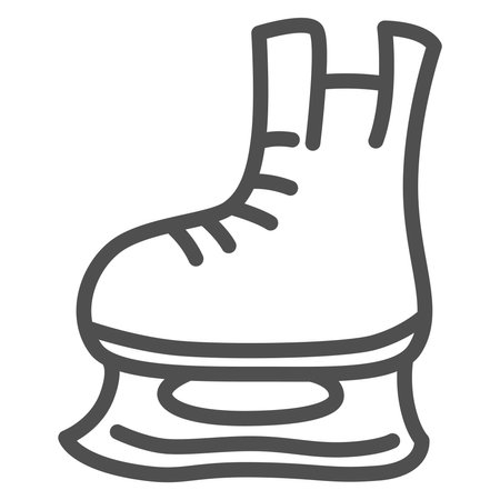 Simple line drawing single item icon of sports equipment Skate shoesのイラスト素材