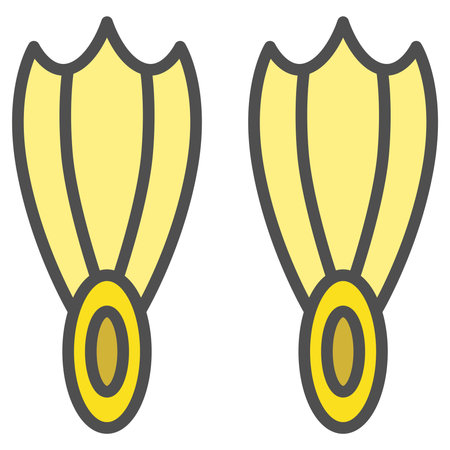 simple sports equipment color single item icon webbing feetのイラスト素材