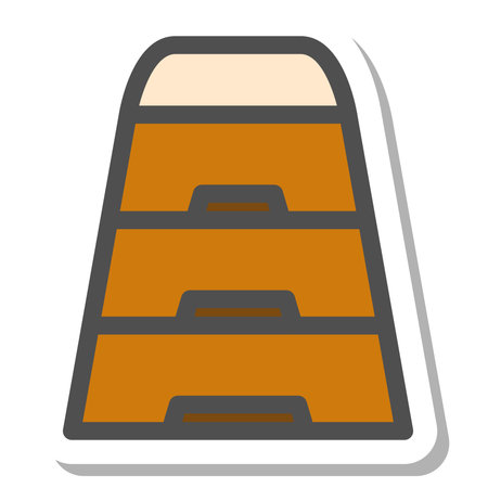 Simple sports equipment sticker single item icon vaulting boxのイラスト素材