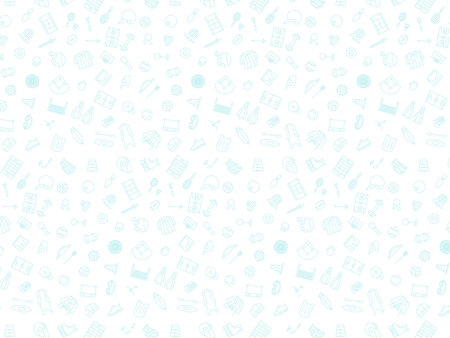 Sports equipment wallpaper illustrationのイラスト素材