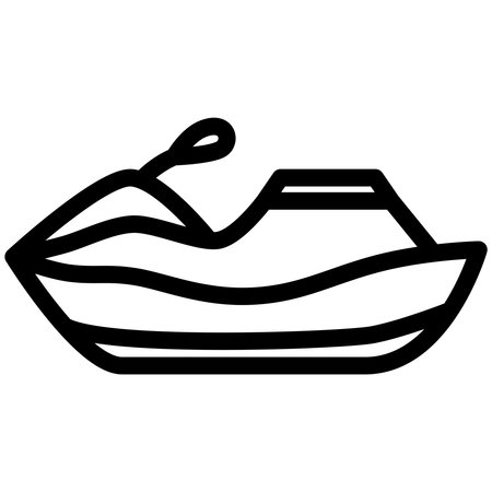 Line drawing vehicle icon illustration boat raceのイラスト素材