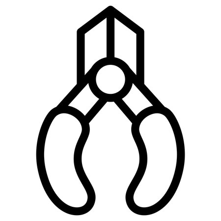 Line drawing Work tool single item icon nippersのイラスト素材