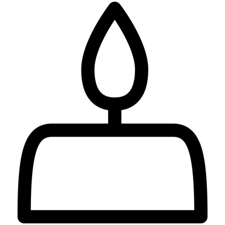 Line drawing single item icon of items necessary for disaster prevention Candle Candleのイラスト素材