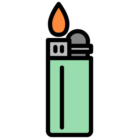 Color single item icon of items necessary for disaster prevention: Lighterのイラスト素材