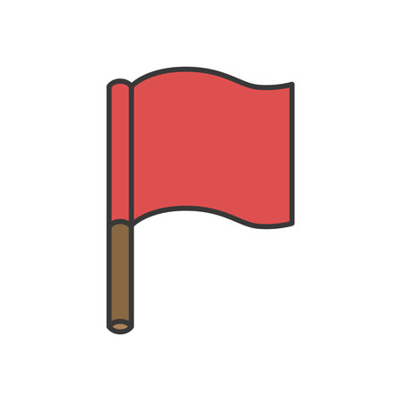 Color station related icon illustration signal flagのイラスト素材