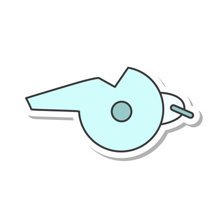 Sticker station related icon illustration whistleのイラスト素材