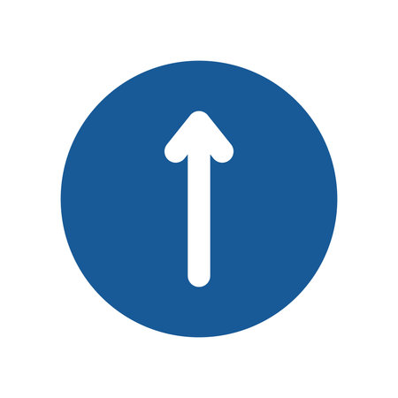 Single color illustration of mini sign: Prohibited to proceed in any direction other than specified