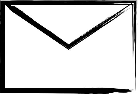 Brush writing business single item icon emailのイラスト素材