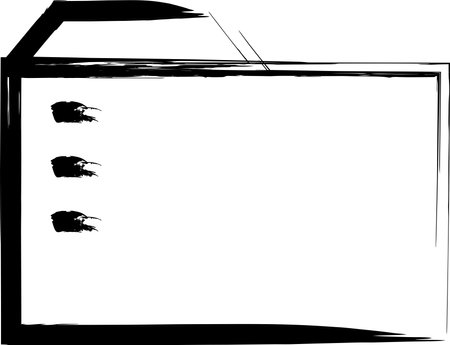 Brush writing business icon fileのイラスト素材