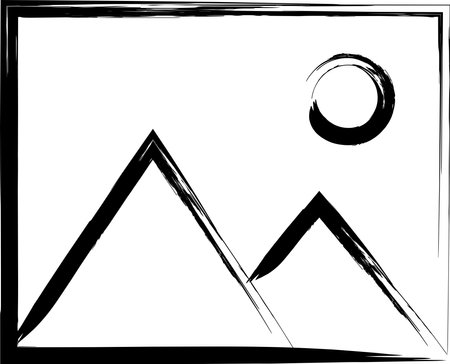 Brush writing business icon photoのイラスト素材