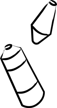 Medical-related brushstroke illustration icon vaccine containerのイラスト素材