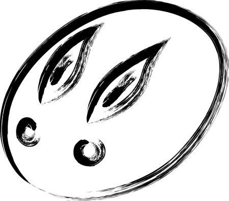 Cooking food single item icon Japanese sweets rabbitのイラスト素材