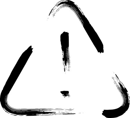 Brush writing business icon cautionのイラスト素材