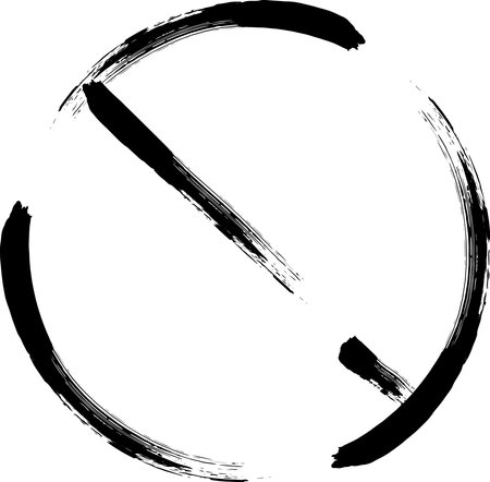 Brush writing business icon prohibitedのイラスト素材