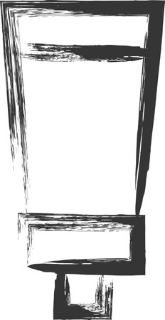 Stationery-related brush-drawn illustrations: Paintのイラスト素材