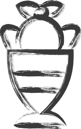 Mini mini brush-drawn food and drink illustration: Parfaitのイラスト素材