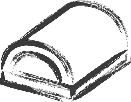 Mini mini brush-drawn food and drink illustration: Kamabokoのイラスト素材