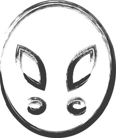 Mini-mini brush-drawn food and drink illustrations: Japanese sweets, rabbitのイラスト素材