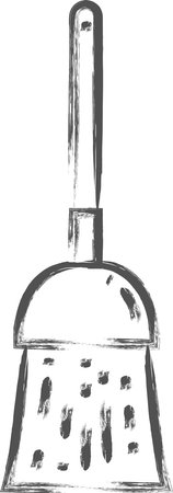Brush-drawn illustrations of everyday items: Broomのイラスト素材