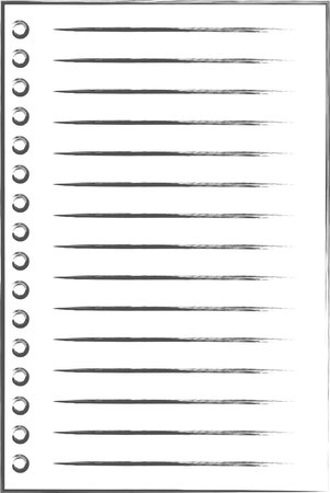 Stationery-related brush-drawn illustrations - replacement pagesのイラスト素材