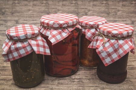 jars with picklesの写真素材