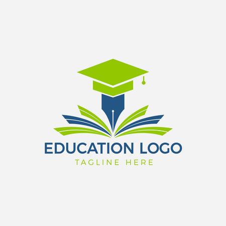 Education logo design, Academy Logo Vectorのイラスト素材