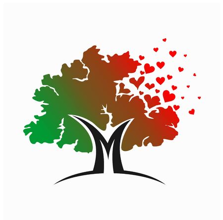 Love Tree Logo design templateのイラスト素材