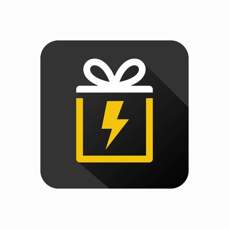gift icon with thunder lightningのイラスト素材