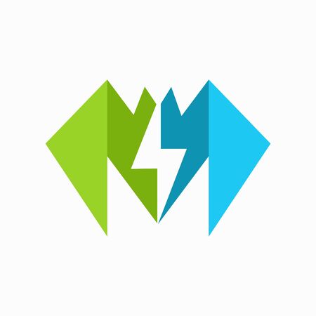 Bat logo with geometric conceptのイラスト素材