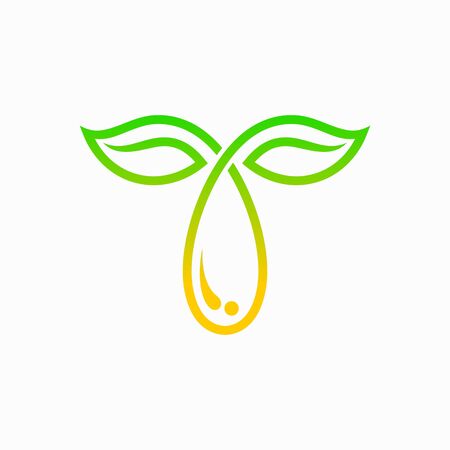 Tea logo that formed letter Tのイラスト素材