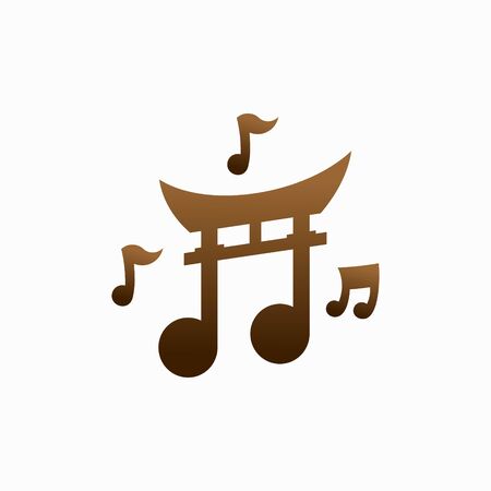 tone logo that formed Japanese gateのイラスト素材